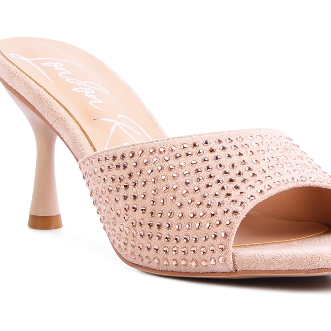 Imprint Diamante Stud Slip On Sandals