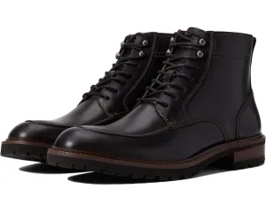 Johnston & Murphy Men's Barrett Size 10 Charcoal Full Grain Moc Toe Boots