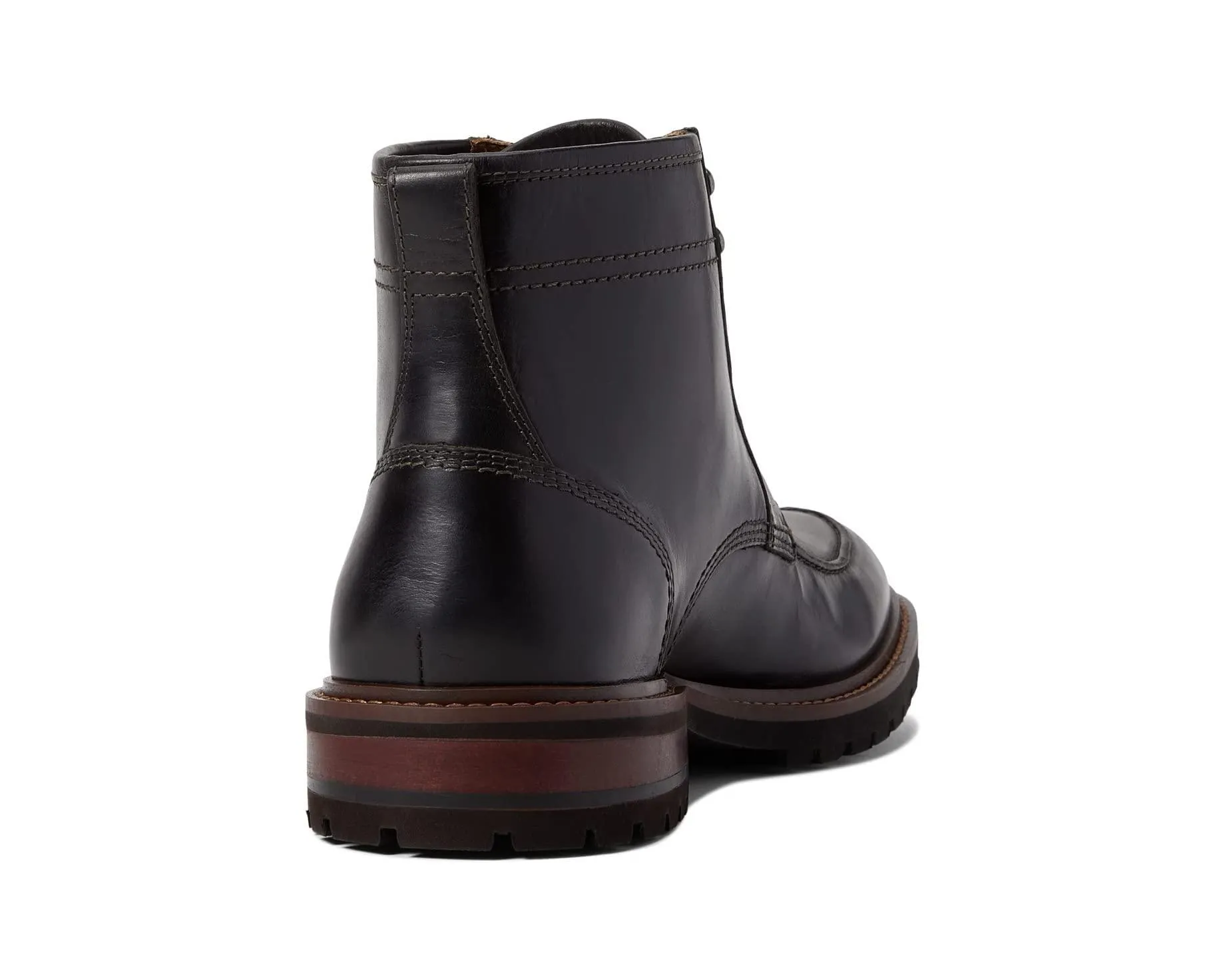 Johnston & Murphy Men's Barrett Size 10 Charcoal Full Grain Moc Toe Boots