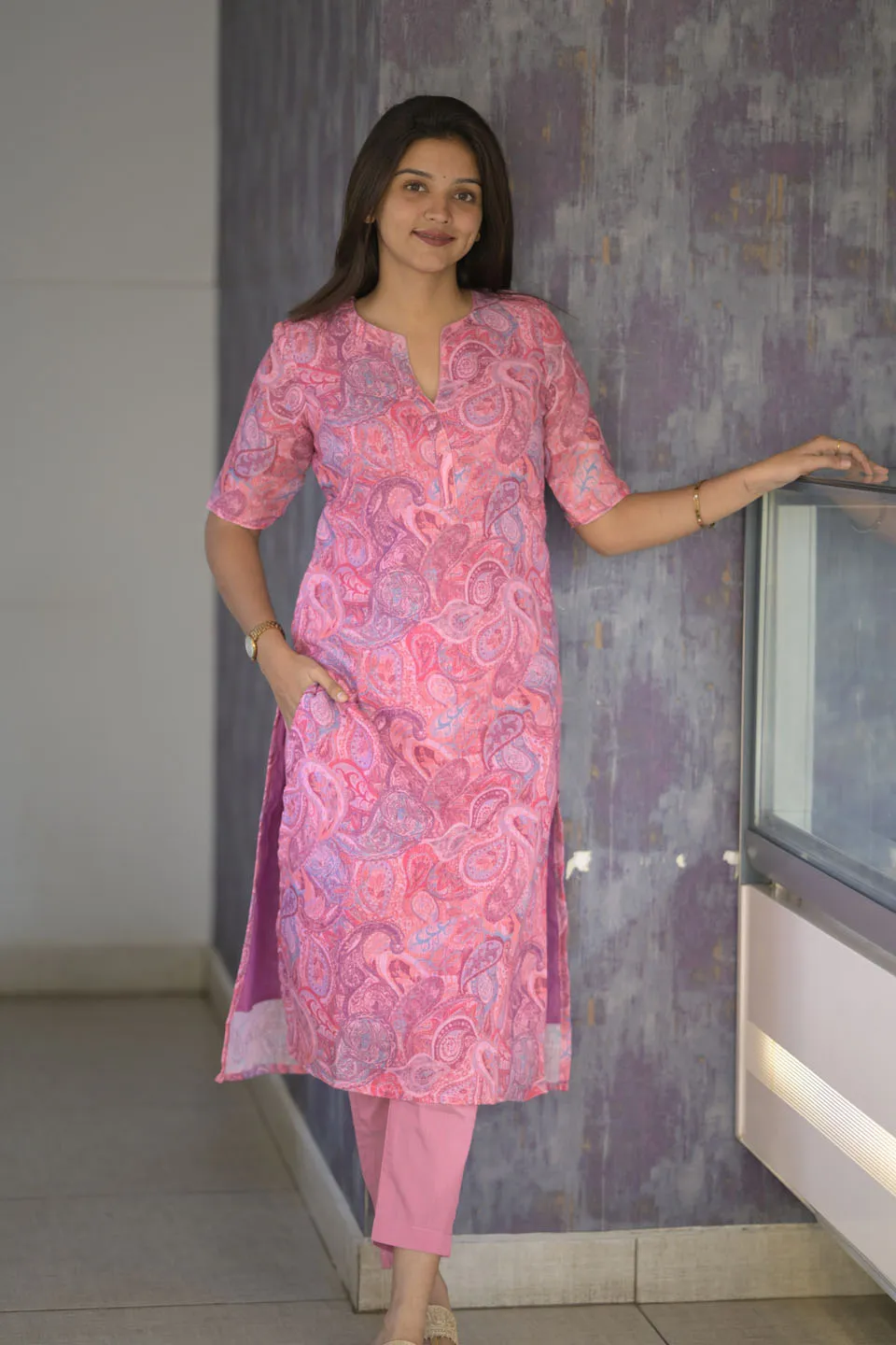 Kamali Pink Kurti Set