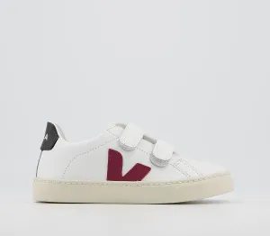 Kids Veja Esplar Youth White Marsala Black