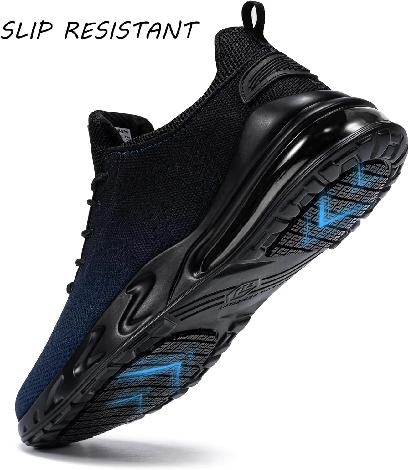 LARNMERN Mens Non Slip Work Shoes Slip On Water Resistant Walking Sneakers Zapatos Trabajo Waterproof Food Service Chef Kitchen