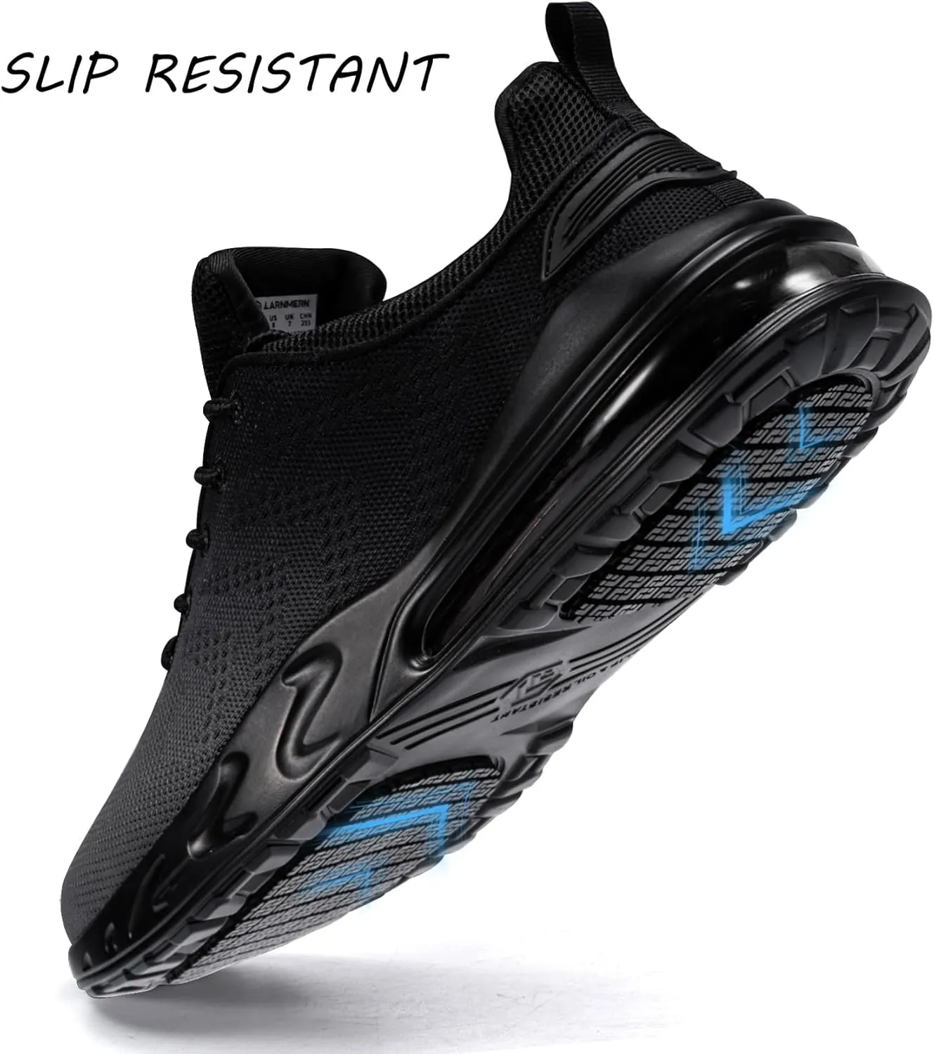 LARNMERN Mens Non Slip Work Shoes Slip On Water Resistant Walking Sneakers Zapatos Trabajo Waterproof Food Service Chef Kitchen