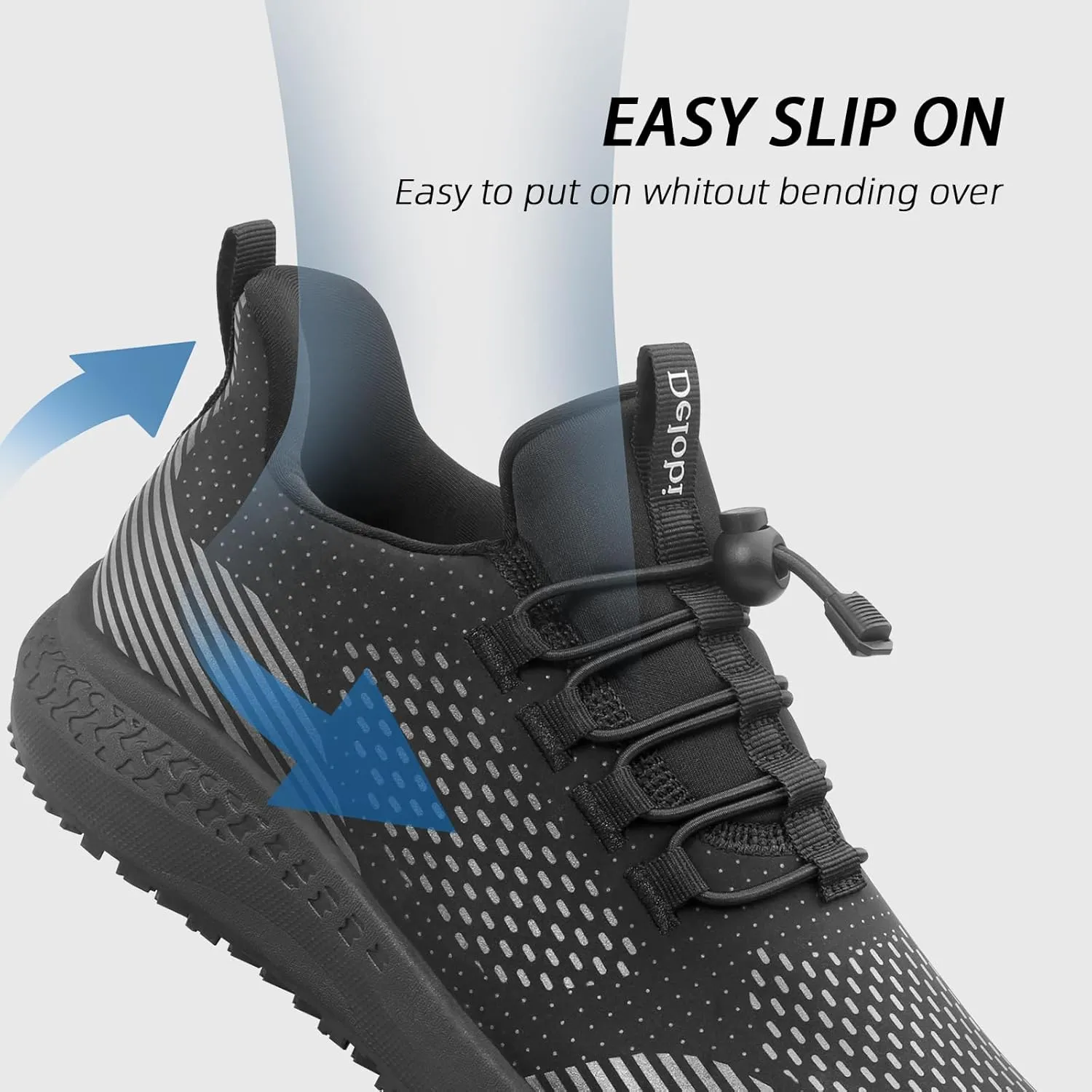 Mens Non Slip Work Shoes Slip On Water Resistant Chef Shoe for Restaurant Kitchen Food Service Working Waterproof Walking Sneakers Breathable and Lightweight