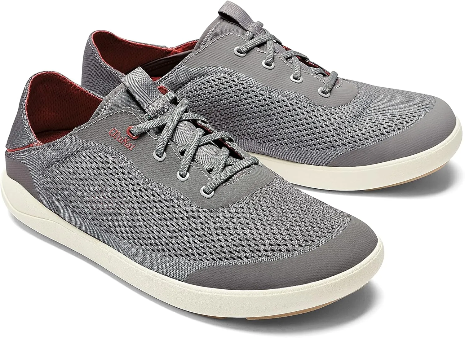 OLUKAI Moku Pae Men's Boat Shoes, Water Resistant & Breathable Mesh, Easy Slip On Design, Quick-Drying & Enhanced Traction