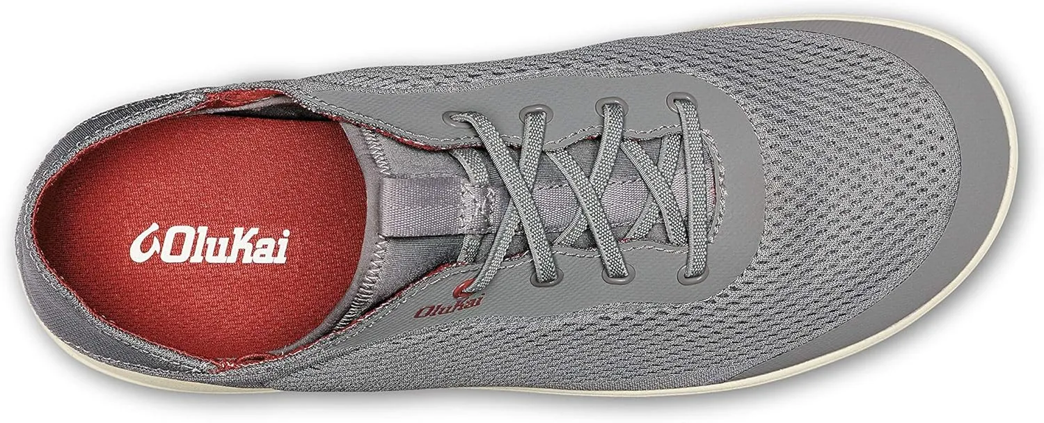 OLUKAI Moku Pae Men's Boat Shoes, Water Resistant & Breathable Mesh, Easy Slip On Design, Quick-Drying & Enhanced Traction