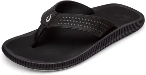 OLUKAI Ulele Men's Beach Sandals, Water Resistant Flip Flops, Arch Support & Comfort Fit, Lightweight & Durable, Enhanced Grip & Traction OLUKAI Ulele Men's Beach Sandals, Water Resistant Flip Flops, Arch Support & Comfort Fit, Lightweight & Durable, Enhanced Grip & Traction