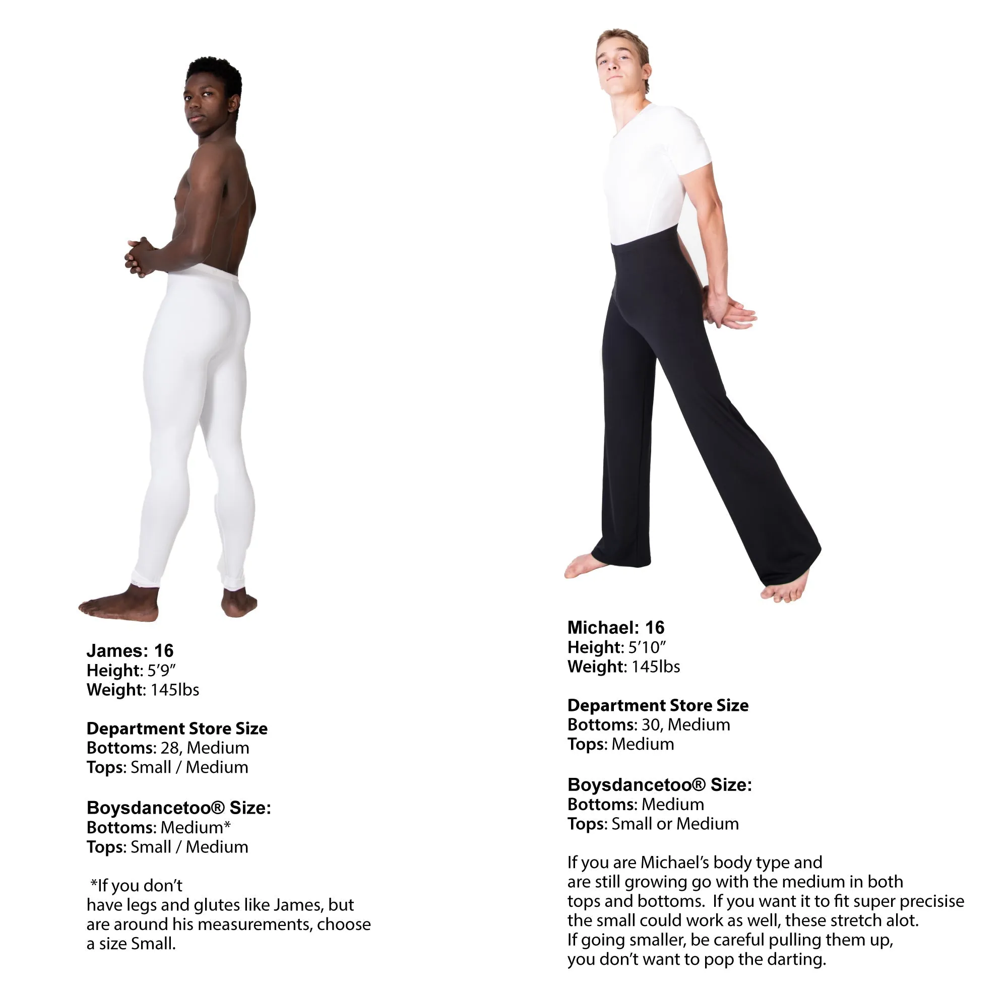 Precision Fit White Convertible Ballet Tights - MENS - FINAL SALE
