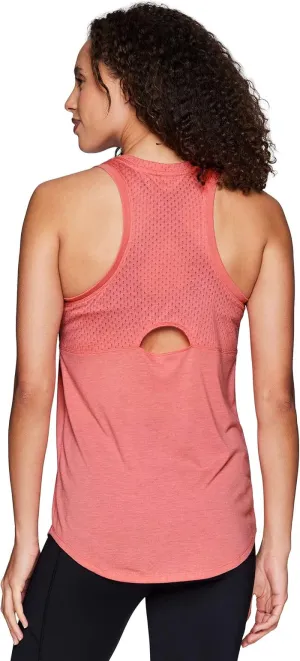 RBX ACTIVE Women's Sleeveless Athletic Workout Yoga Tank Top with Mesh Ventilation
