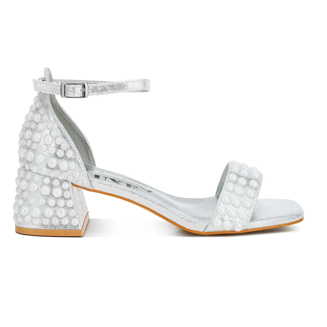 Rhinestone Embellished Shimmer Sandals