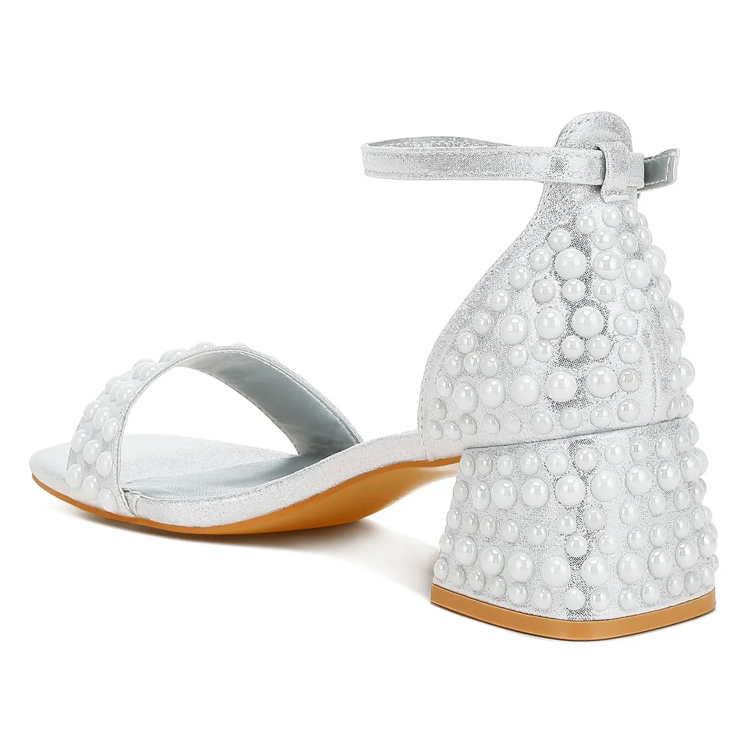 Rhinestone Embellished Shimmer Sandals