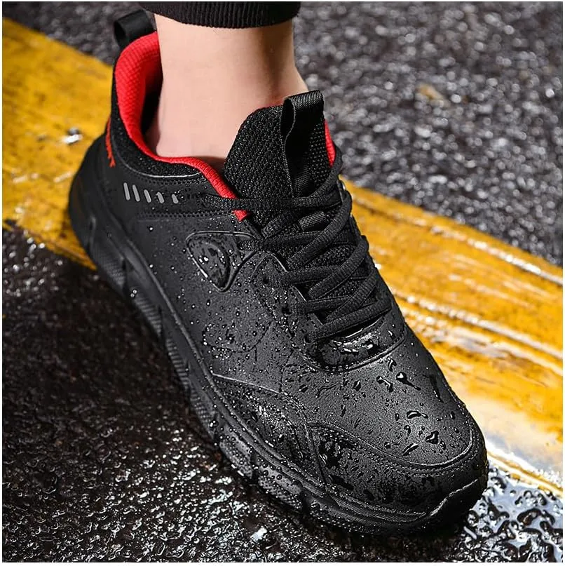 Running Sneakers Men's Casual Shoe Non Slip Walking Leather Fashion saport Comfortable Gym Workout Athletic Lightweight Cushioning Big Size