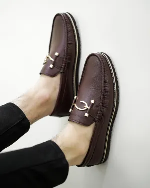 S BROWN CHUNKY LOAFERS