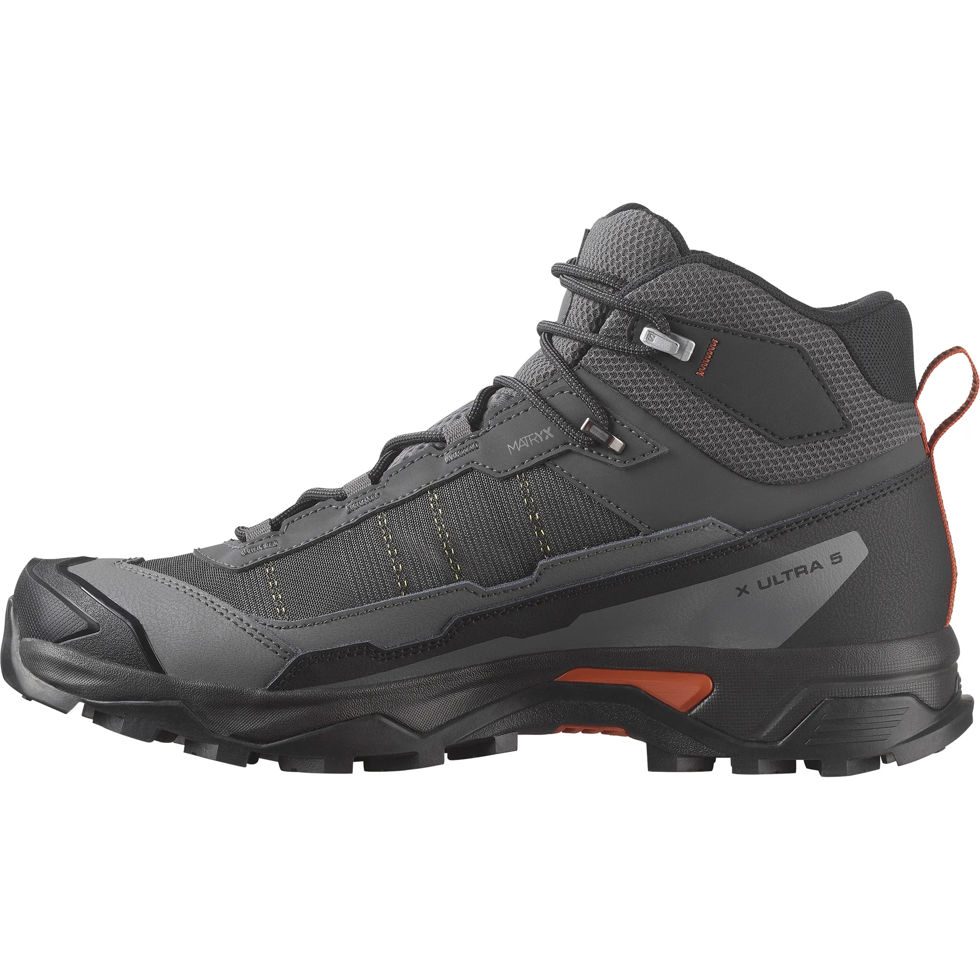 Salomon Men's X Ultra 5 Gore-Tex Mid Trail Boots (Asphalt/Castlerock/Burnt Ochre)
