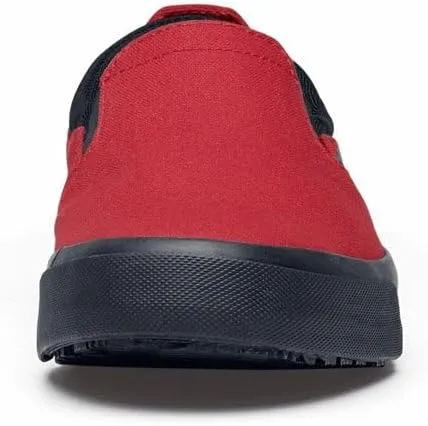 Shoes for Crews Ollie II, Men's, Women's, Unisex Slip Resistant Work Shoes, Water Resistant Slip-On Sneakers, Black Leather, Men's 14 / Women's 15.5