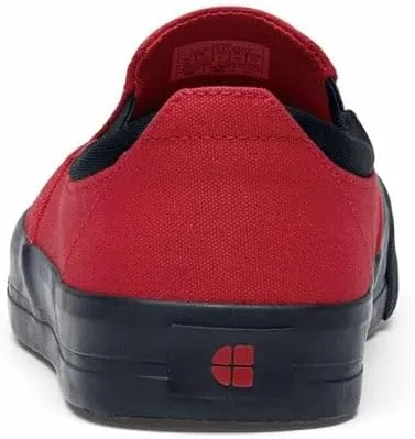 Shoes for Crews Ollie II, Men's, Women's, Unisex Slip Resistant Work Shoes, Water Resistant Slip-On Sneakers, Black Leather, Men's 14 / Women's 15.5