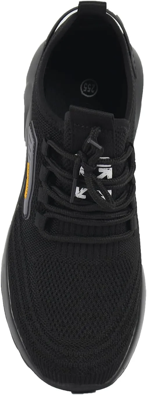 Steel Toe Shoes for Men Women Indestructible Work Shoes Lightweight Puncture Proof Comfortable Water Resistant Safety Sneakers Slip-Resistant Composite Toe Shoes for Construction,Black