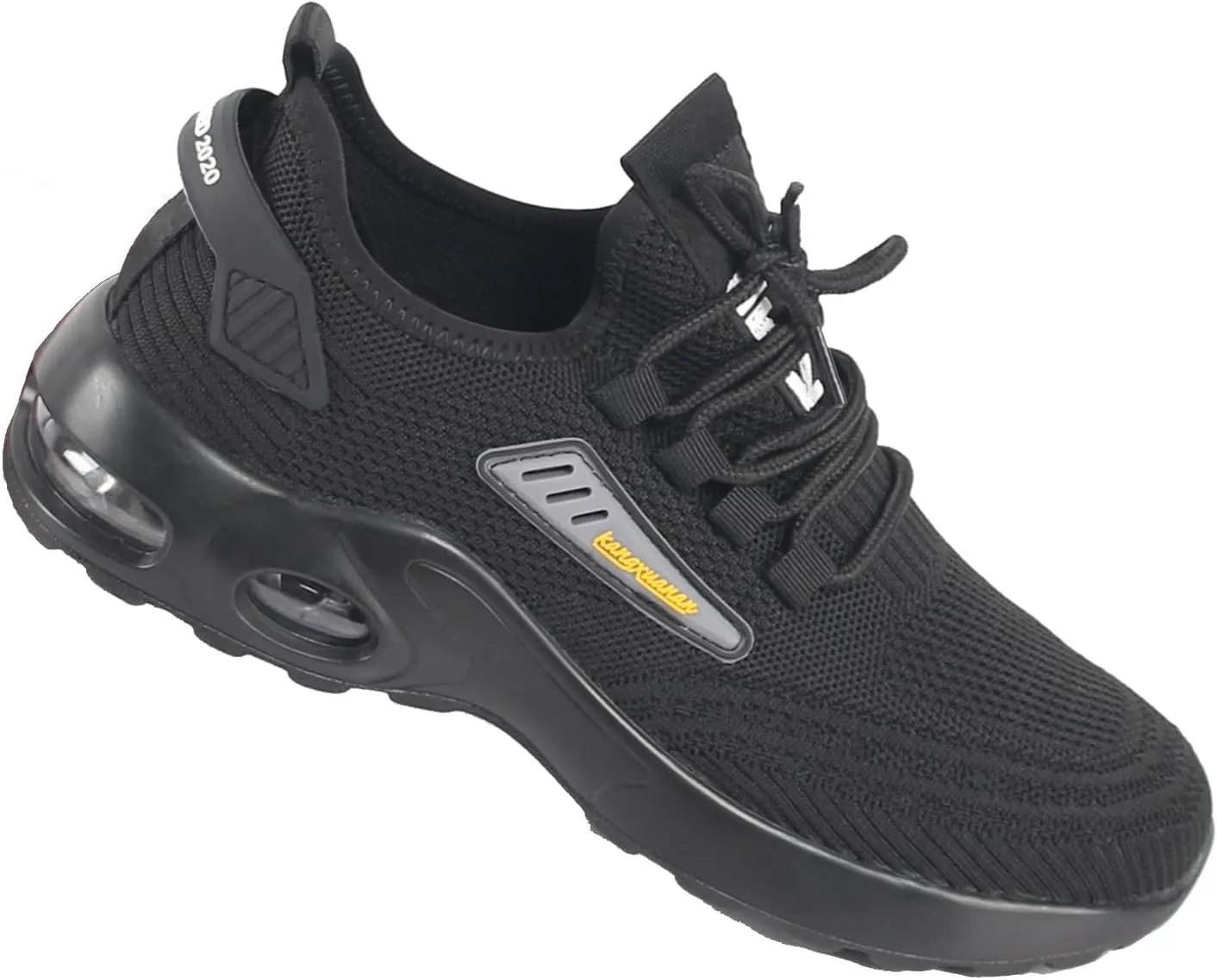 Steel Toe Shoes for Men Women Indestructible Work Shoes Lightweight Puncture Proof Comfortable Water Resistant Safety Sneakers Slip-Resistant Composite Toe Shoes for Construction,Black