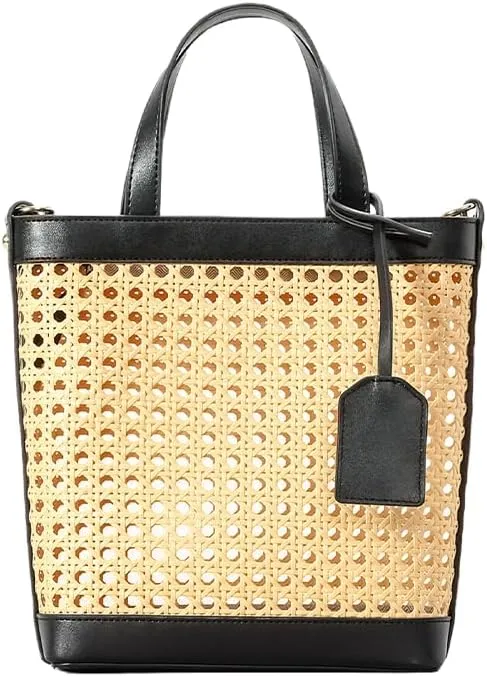 Straw Beach Bag for Women Summer Woven Rattan Tote Bag Straw Purses and Handbags for Vacation with Pendant