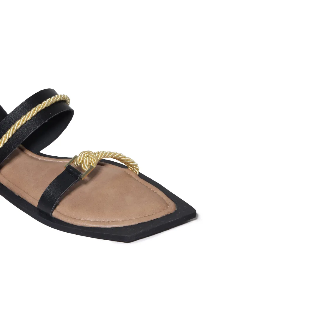 StringIt Black Flats
