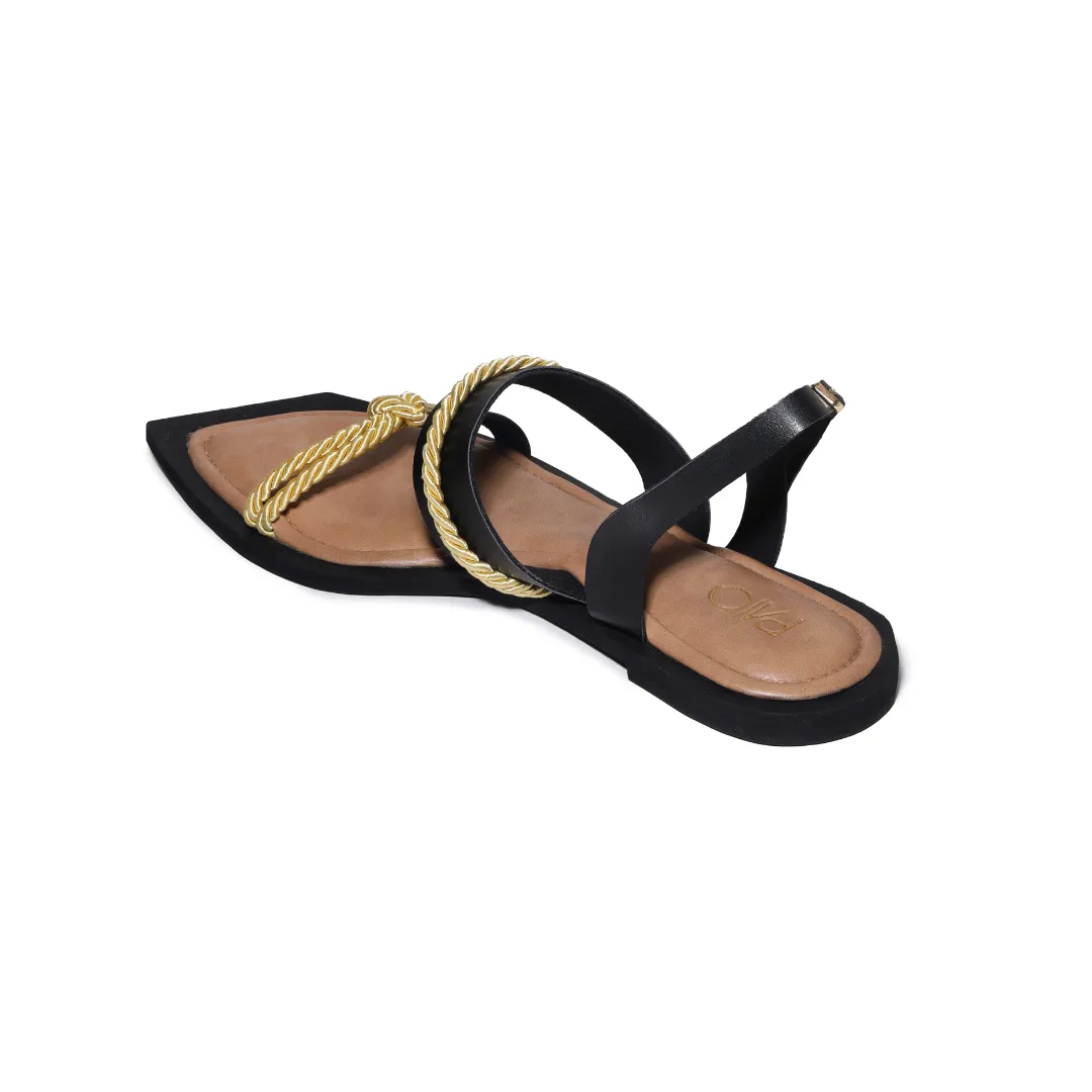 StringIt Black Flats