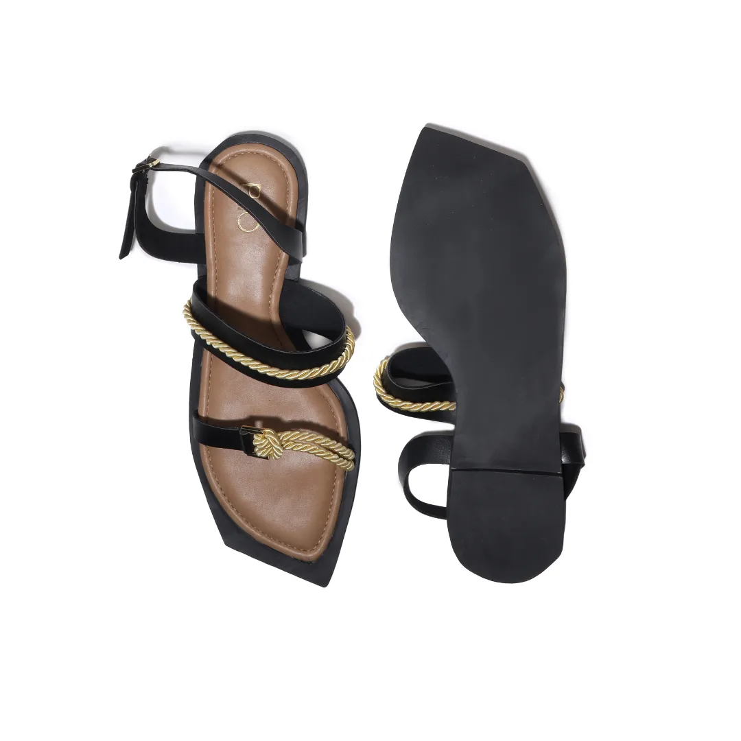 StringIt Black Flats