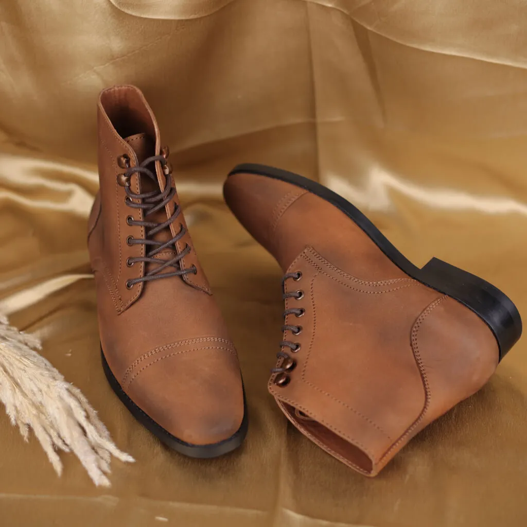Velvet Noir Oil-Pull Suede Boots