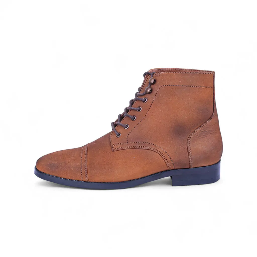 Velvet Noir Oil-Pull Suede Boots