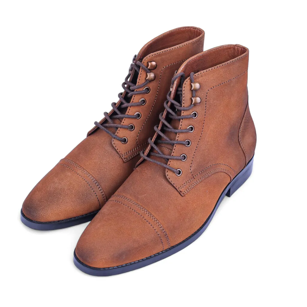 Velvet Noir Oil-Pull Suede Boots