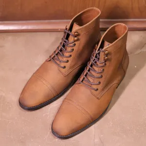 Velvet Noir Oil-Pull Suede Boots