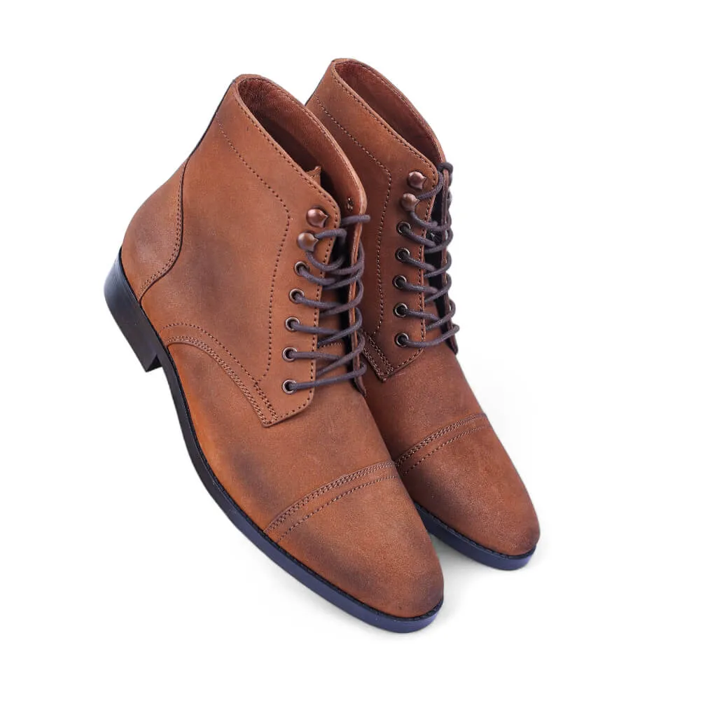 Velvet Noir Oil-Pull Suede Boots