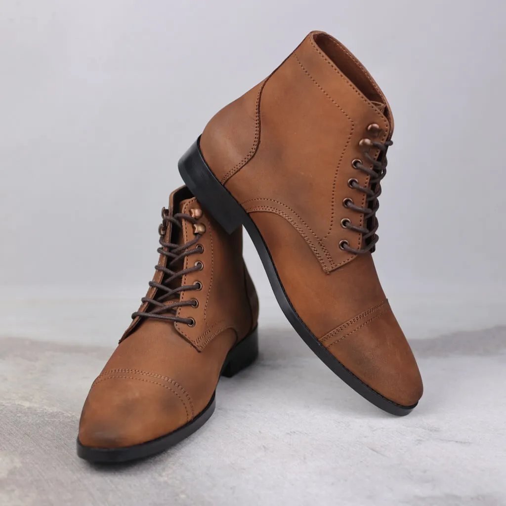 Velvet Noir Oil-Pull Suede Boots